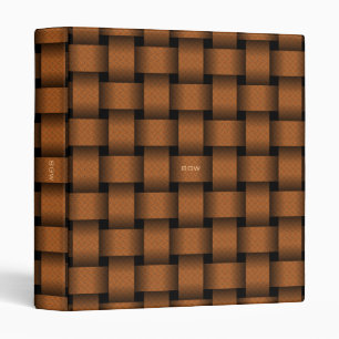 Terracotta Basket Weave Binder