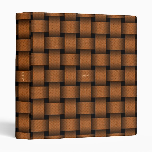 Terracotta Basket Weave Binder (Front/Spine)