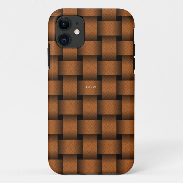 Terracotta Basket Weave Case-Mate iPhone Case (Back)