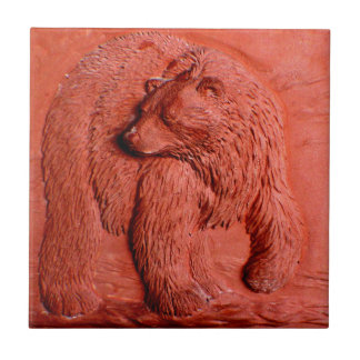 "Terracotta Bear" by Carter L. Shepard" Tile