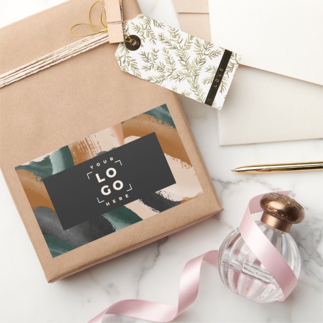 Terracotta, Black abstract painted minimal modern  Sticker (Gifting)