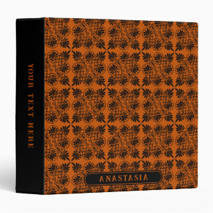 Terracotta Black Ancient Greek Meander Pattern Binder