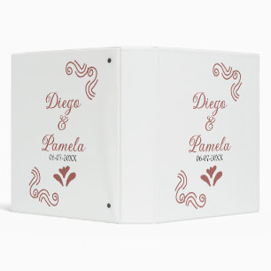 Terracotta black rustic spanish wedding couple en binder