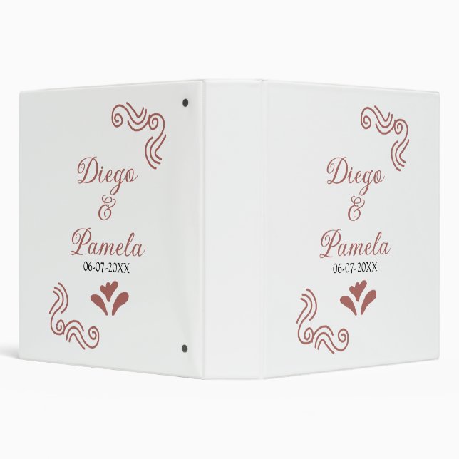 Terracotta black rustic spanish wedding couple en binder (Background)