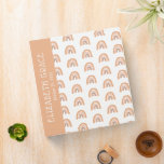 terracotta bohemian rainbow cute baby photo album binder<br><div class="desc">This cute bohemian rainbow personalized 3 ring binder makes a wonderful gift for a baby girl shower, birthday, new baby welcome gift or any other occasion. This binder can be used as a photo album or memory keepsake (please note pages are not included). Visit my boho baby shower gifts collection...</div>