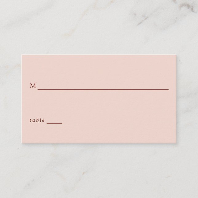 Terracotta Bohemian Wedding Traditional Modern Place Card (Front)