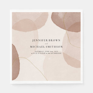 Terracotta Boho Beach Ombre minimal Wedding Napkin