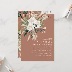 Terracotta boho botanical modern elegant foliage