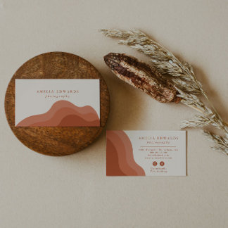 terracotta boho business card modern business