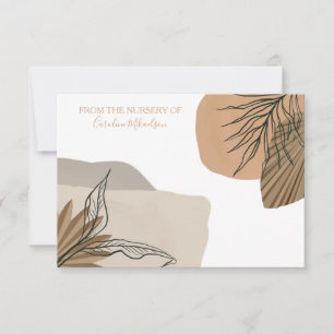 Terracotta Boho Floral Pampas  Thank You Card