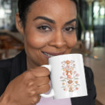 Terracotta Boho Floral Ribbon Coffee Mug<br><div class="desc">Boho and rustic mug featuring hand drawn illustration of bows and flowers in terracotta and blush pink colours.</div>