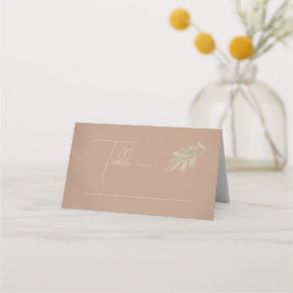 Terracotta Boho Minimalist Wedding Place Card