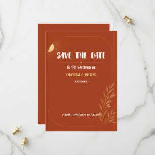 Terracotta Boho Save The Date