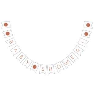 Terracotta Boho Sun Baby Shower Bunting Flags