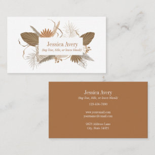 Terracotta Boho Tropical Business Card