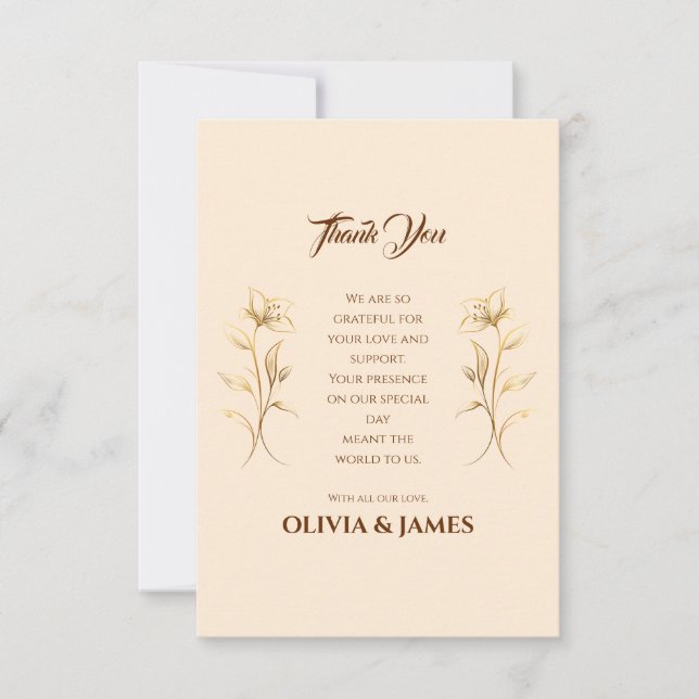 Terracotta Boho Wedding Thank You card (Front)
