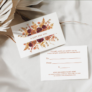 Terracotta Boho Wildflowers Gift Certificate