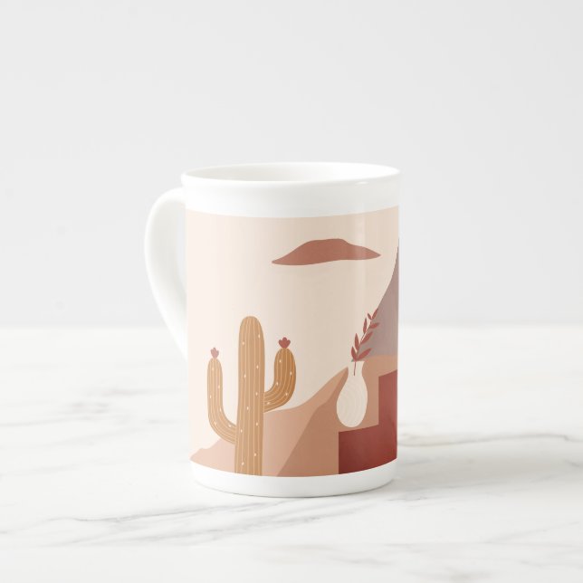 Terracotta Bone China Mug (Front Left)