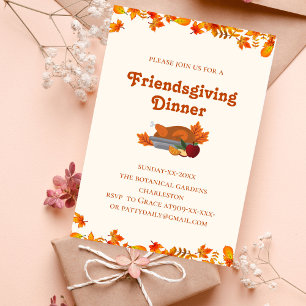  terracotta botanical fall tones   Friendsgiving  Invitation