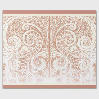 Terracotta Botanical Swirl Wrapping Paper