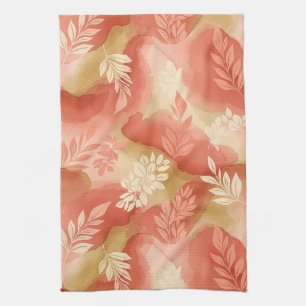 Terracotta Botanical - Warm Earthy Floral Kitchen Towel