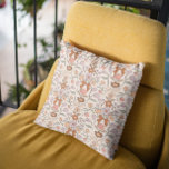 Terracotta Bows and Blossoms Boho Throw Pillow<br><div class="desc">Boho and rustic pillow featuring hand drawn illustration of bows and flowers in terracotta and blush pink colours.</div>