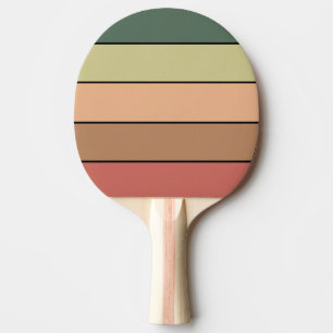Terracotta Brown Green Black On Watercolor Paper Ping Pong Paddle