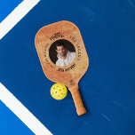 Terracotta brown photo funny man myth legend pickleball paddle<br><div class="desc">Terracotta wall print as background.  Personalize and add a photo and name.  Text: The Man,  The Myth,  The Legend.
For the man in your life,  husband,  father,  friend,  brother.</div>