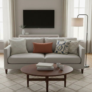 Terracotta Burnt Orange Solid Color  Accent Pillow