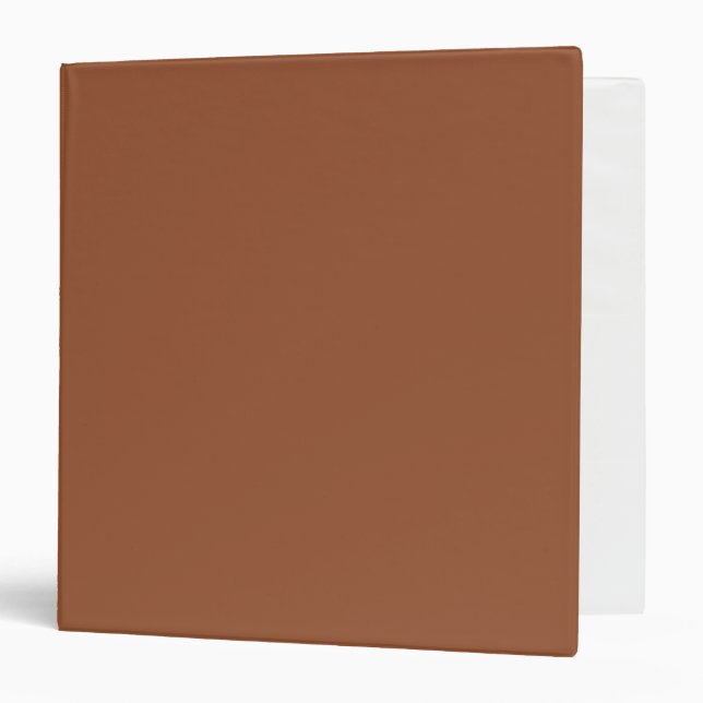 Terracotta Burnt Orange Solid Colour  Binder (Front/Inside)