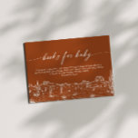 Terracotta Cactus Desert Baby Shower Book Request Enclosure Card<br><div class="desc">Books for baby card featuring cactus landscape design.</div>
