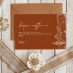 Terracotta Cactus Desert Baby Shower Diaper Raffle Enclosure Card<br><div class="desc">Terracotta diaper raffle card featuring desert landscape design.</div>