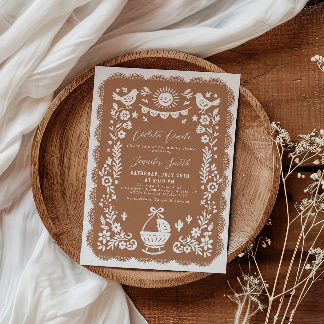 Terracotta Cielito Lindo Baby Shower Invitation (Creator Uploaded)