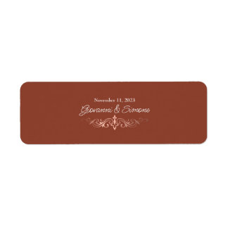 Terracotta Cigar Band Faux Rose Gold Labels