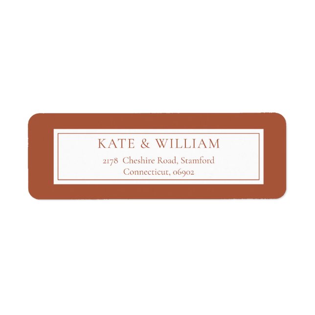Terracotta Classic Modern Return Address (Front)