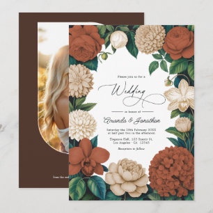 Terracotta Clay, Warm Sand & Oat Milk Wedding Invitation