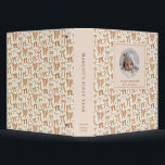 Terracotta Coquette Bows Baby Photo Album Binder<br><div class="desc">Cute and coquette binder featuring hand drawn pattern of terracotta bows and hearts. Perfect for a baby girl or boy's photo album.</div>