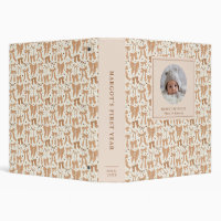 Terracotta Coquette Bows Baby Photo Album