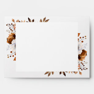 Terracotta Country Floral Return Address Envelope