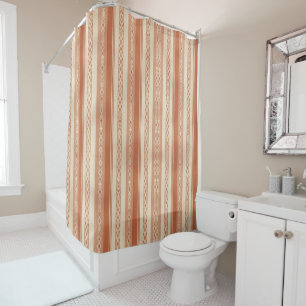 Terracotta Cream Modern Minimalist Stripe Boho