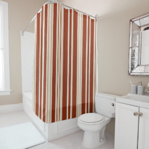 Terracotta Cream Modern Minimalist Stripe Boho