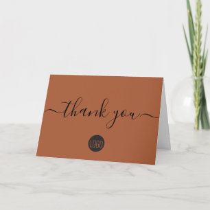 Terracotta Custom business customer appreciation Thank You Card