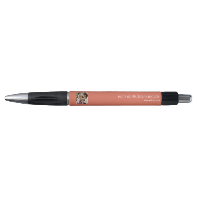 Terracotta Custom Logo Photo & Name Pen (Front)