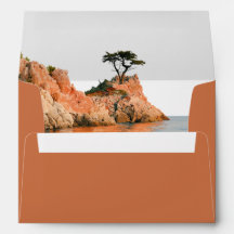 Terracotta Cypress Liner Wedding Return Address