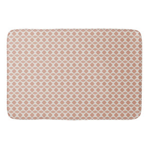 Terracotta Diamonds Bath Mat