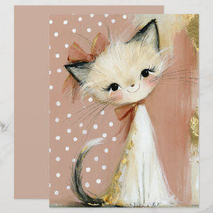 Terracotta Dusty Rose Duo Cat Family 