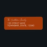 Terracotta Earth Tones Return Address Labels<br><div class="desc">Terracotta Earth Tones Return Address Labels. These add a modern touch and calligraphy element to every use.</div>