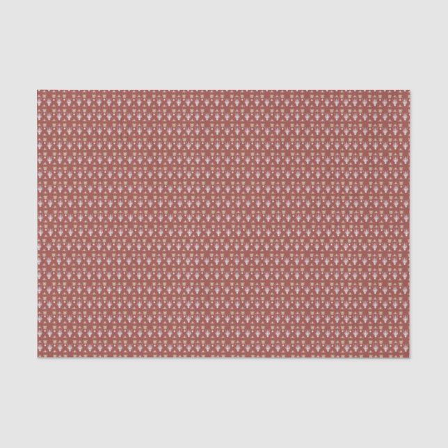 Terracotta Elegant Ditsy Floral Tissue Paper (Front)