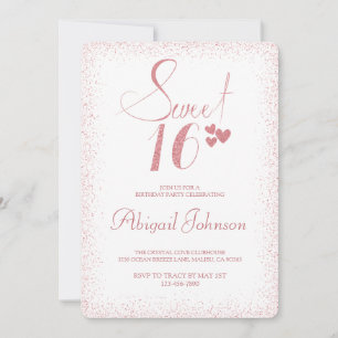 Terracotta Elegant Girls Sweet 16 Birthday Invitation