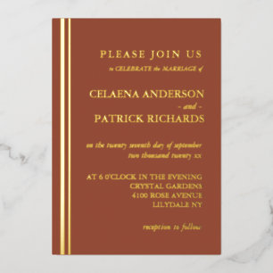 Terracotta Elegant Minimalist Wedding